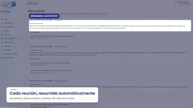 Resumen de reuniones del GPS 4x4: fotograma del vídeo de presentación